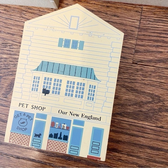 The Cat’s Meow | Vintage 1993 Series XI lot of 3 Mini Wooden Houses cottage core - Picture 6 of 10